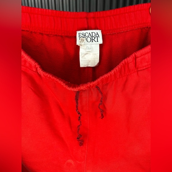Women’s Escada Sport Red Sweatsuit Matching Set Cotton Polyester Size Large - Picture 4 of 4